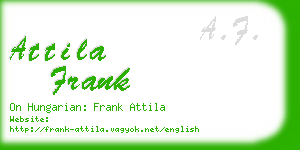 attila frank business card
